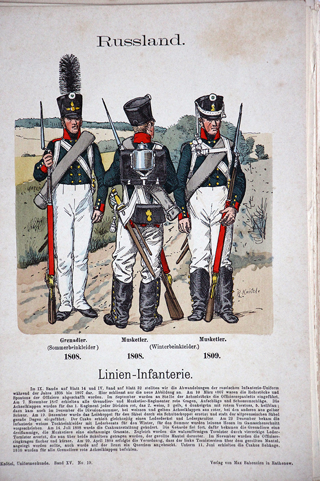 Russland 1808 - Uniformenkunde - Richard Knötel - XV - Planche 19