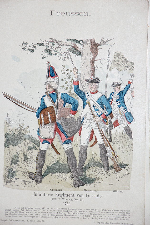 Preussen 1756 - Uniformenkunde - Richard Knötel - X- Planche 36
