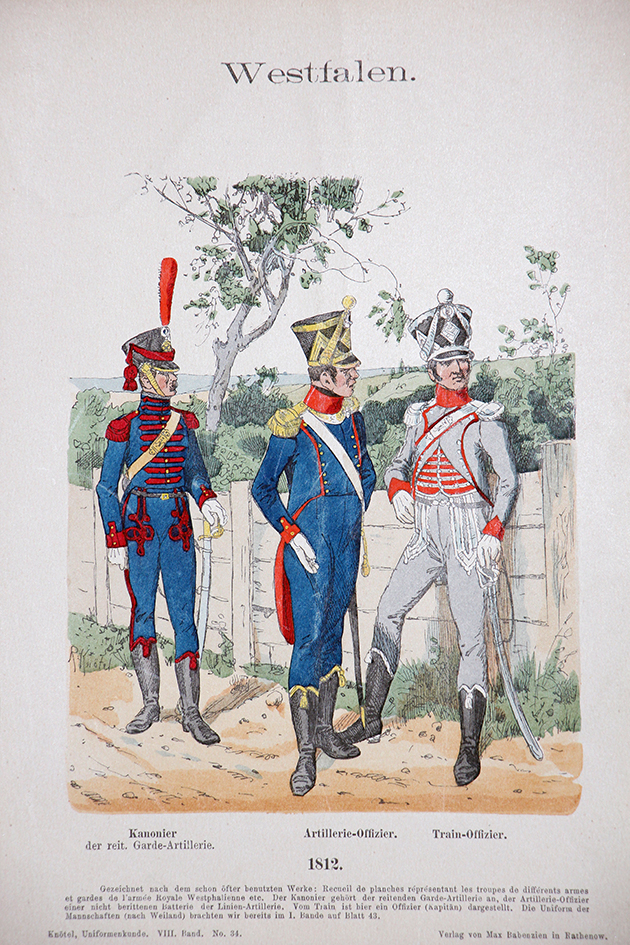 Westfalen 1812 - Uniformenkunde - Richard Knötel - VIII- Planche 34