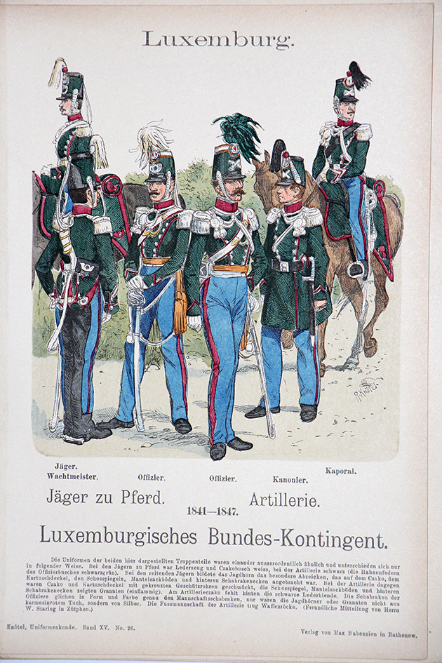 Luxemburg 1841/1847 - Uniformenkunde - Richard Knötel - XV - Planche 26