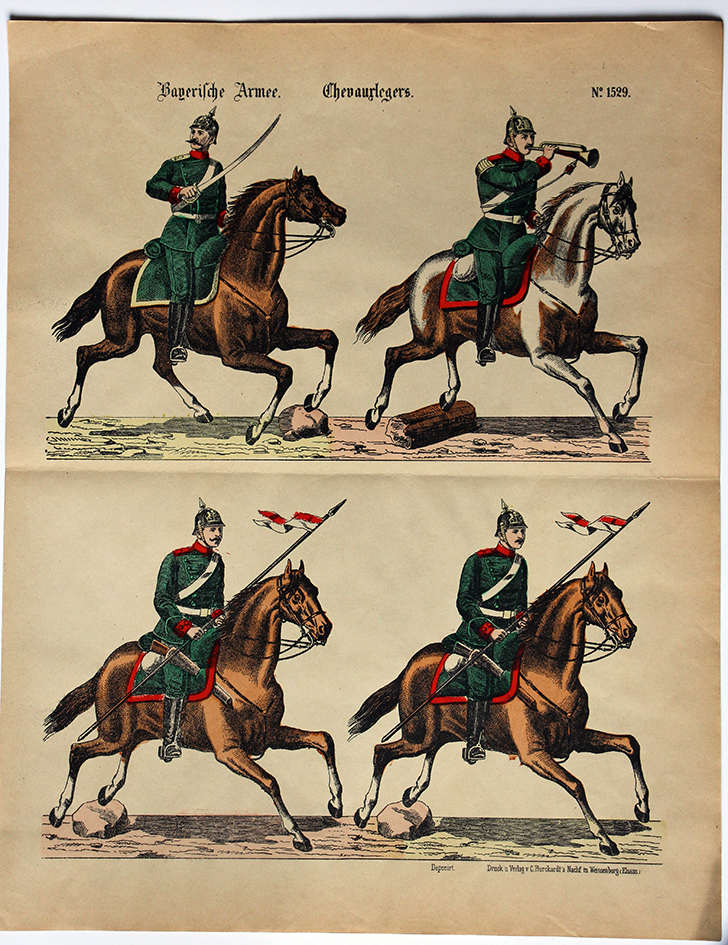 Wissembourg Armée Chevaux Légers Bavarois Uniforme
