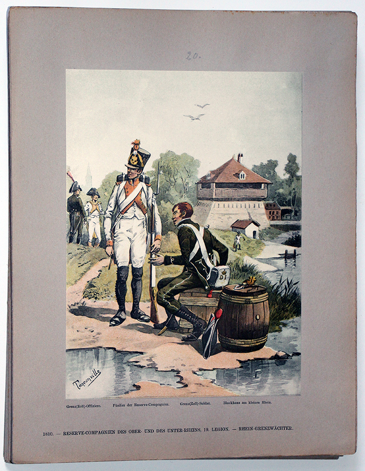 Les garnisons d'Alsace - Gravure Tanconville - Légions 1810