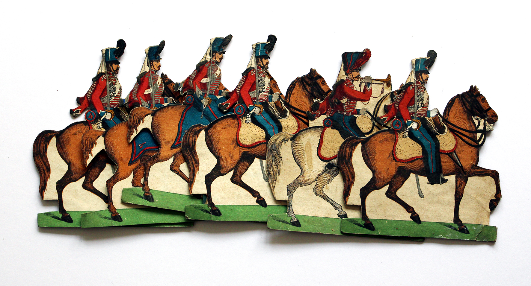 Figurines - Petits Soldats de Strasbourg - Hussards / Lanciers 1845 / Infanterie - Cavalerie - Planche Silbermann