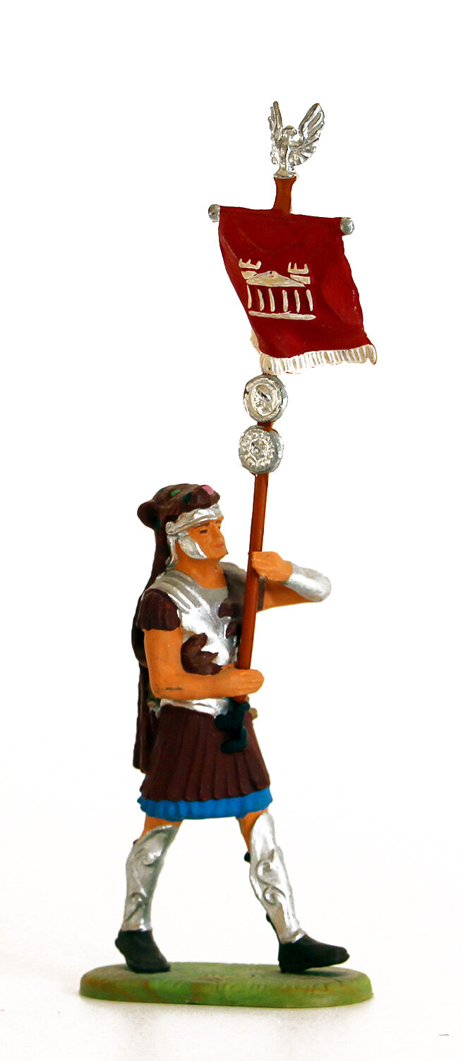 Ancienne Figurine Hausser Elastolin German plastic Romain Enseigne