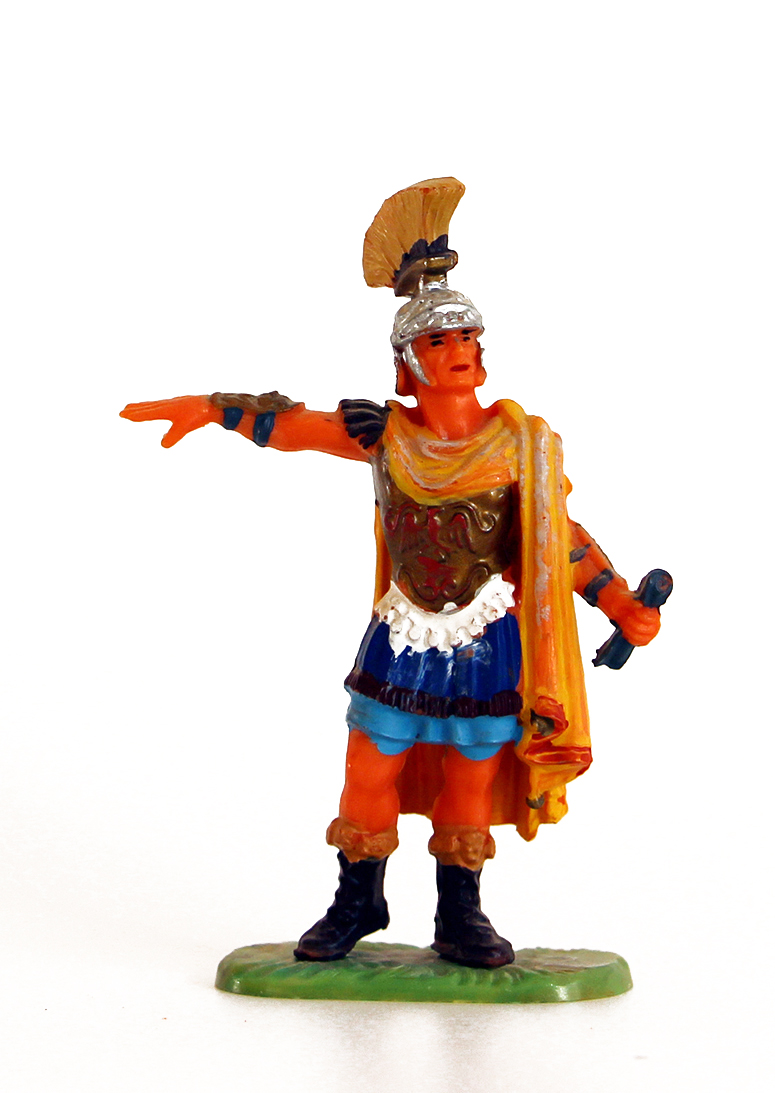 Ancienne Figurine Hausser Elastolin German plastic Romain Centurion