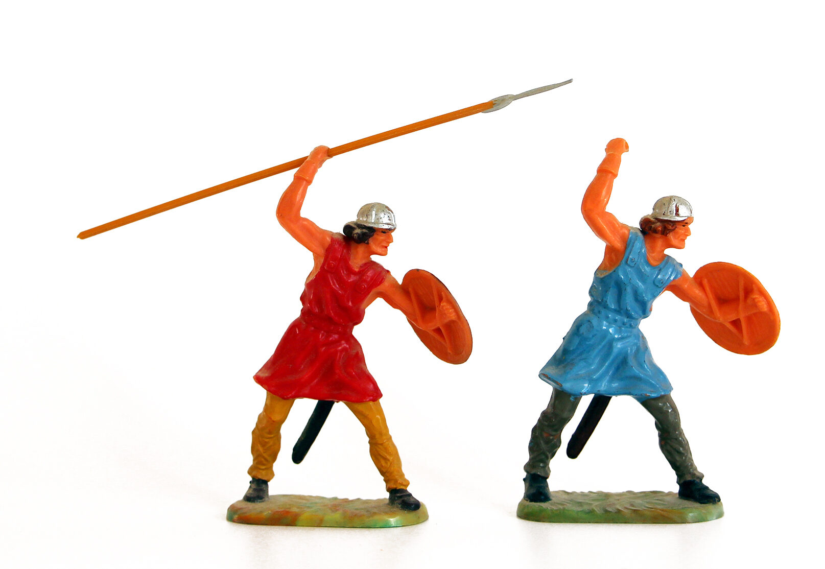 2 Anciennes Figurines Hausser Elastolin German plastic Normand