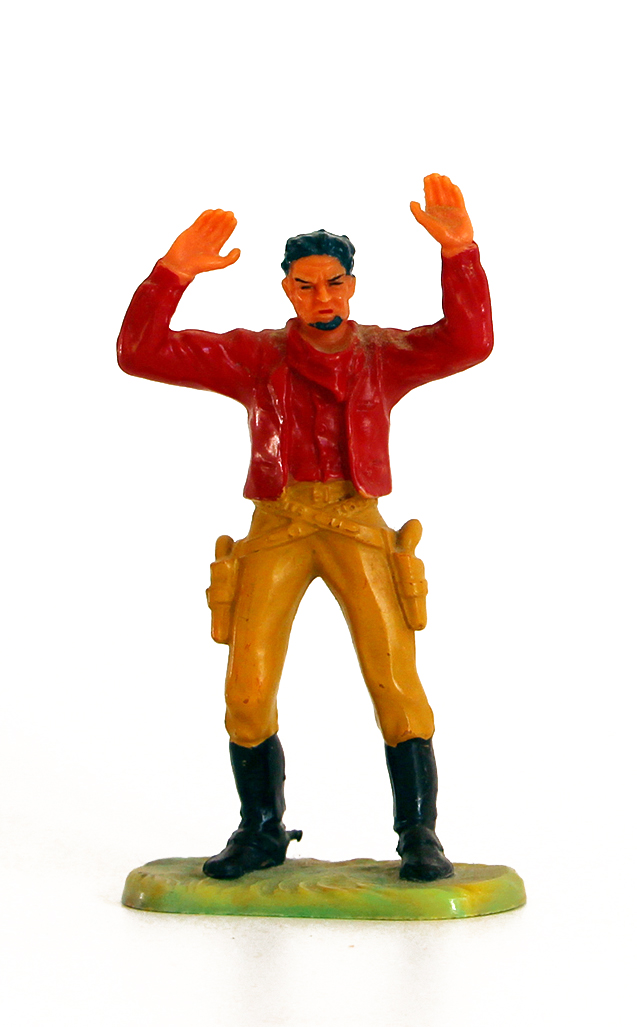 Ancienne Figurine Hausser Elastolin German plastic Cowboy Far West
