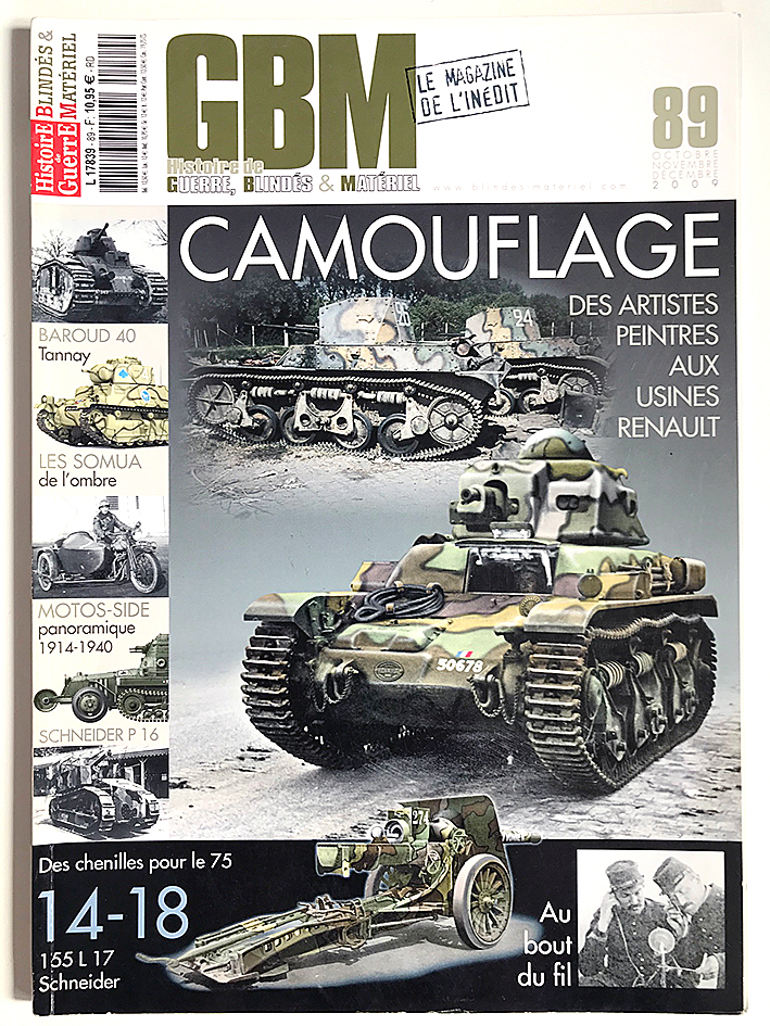 GBM 89 - Histoire de Guerre Blindés et Matériel - Camouflage - 1914/1940 - L'armée Française