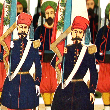 34 Petits Soldats de Strasbourg - Zouaves de Ligne 1845 - Planche Silbermann- Uniforme - Second Empire - Monarchie de Juillet