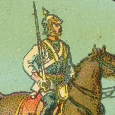 11 plaques de verre - Lanterne magique - XIX - Mes Armées Européennes XIX - Prusse - Angleterre - Italie - En campagne - Uniforme