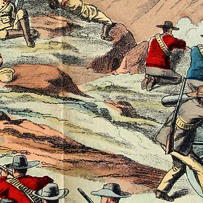Planche imagerie Wissembourg - C.Burckardt - Guerre des Boers - Armée Angleterre - 1880 - Transvaal