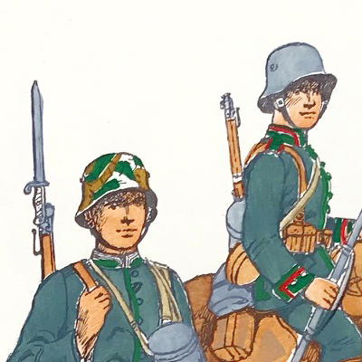 Planche 125 - Heer Und Tradition - Hans Bauer - Uniforme - Deutsches Reich - 1918 - Kavallerie Schutzen - Die Historische Uniformierung - 1968 (Copie)