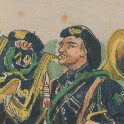 Carte Postale Illustrée - Pierre Albert Leroux- Edition Militaire Illustrées - Chasseur à Pied 1919