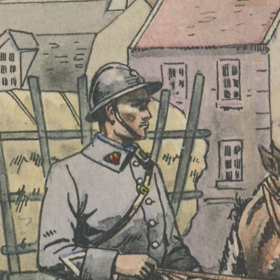 Carte Postale Illustrée - Pierre Albert Leroux- Edition Militaire Illustrées - Train des Equipages - 1929