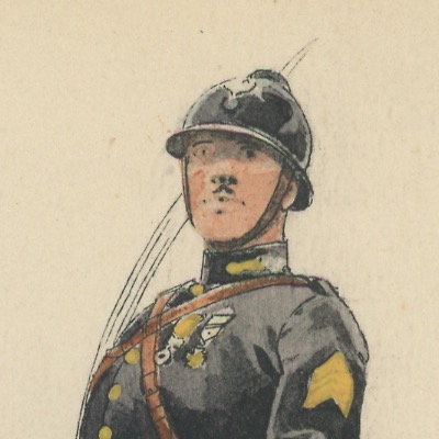Carte Postale Illustrée - Edmond Lajoux - Edition Militaire Illustrées - Garde Républicaine Mobile - 1940