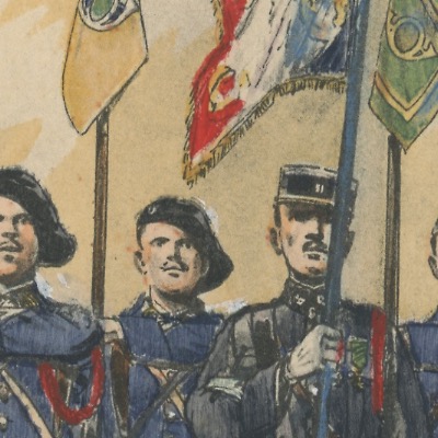 Carte Postale Illustrée - Edmond Lajoux - Edition Militaire Illustrées - Chasseurs à Pied - 1930