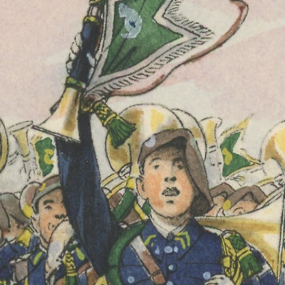 Carte Postale Illustrée - Edmond Lajoux - Edition Militaire Illustrées - Bataillon Alpin Fanfare- 1930