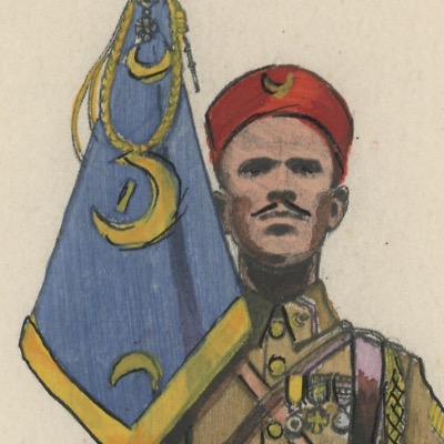 Carte Postale Illustrée - Edmond Lajoux - Edition Militaire Illustrées - Tirailleurs Marocains - 1940