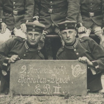 Carte Ancienne Photographie - Guerre 14/18 - Armée Allemande - Garde Impériale - Königin Elisabeth Garde-Grenadier-Regiment Nr. 3 - Alsacien - Conscription - Prusse Campagne 1914/1918