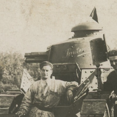 Carte Ancienne Photographie - Char Renault FT - 508e régiment de chars de combat - Unité 1939 - Alsacien - Uniforme