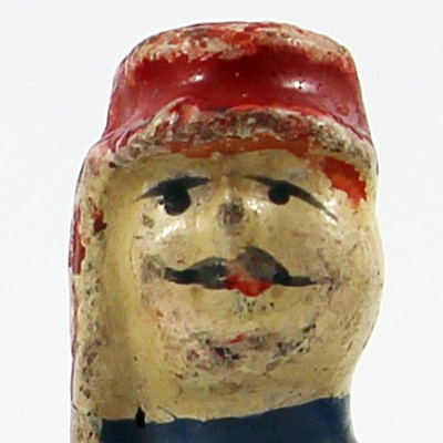 4 Anciennes Figurines Bon Dufour en composition - Chausseur à Cheval - Soldats - Uniforme - 3ème République