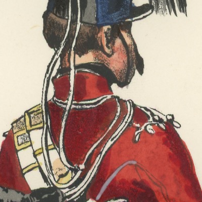 Gravure XIX - Martinet - L'armée française - Uniforme -Soldat - Monarchie de Juillet - 1830 et 1848 - Hussards 4 régiment