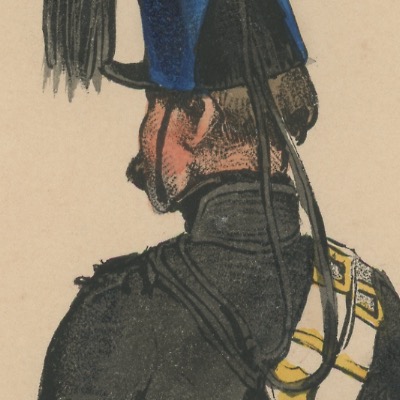 Gravure XIX - Martinet - L'armée française - Uniforme -Soldat - Monarchie de Juillet - 1830 et 1848 - Hussards 9 régiment
