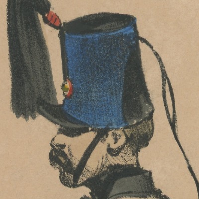Gravure XIX - Martinet - L'armée française - Uniforme -Soldat - Monarchie de Juillet - 1830 et 1848 - Hussard 9ème régiment