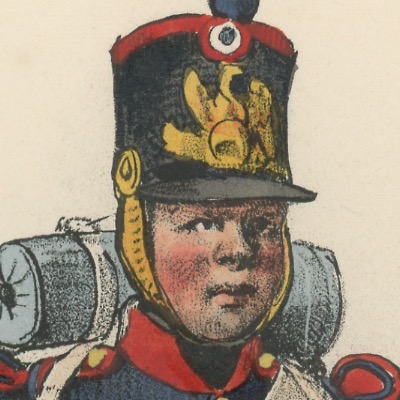 Gravure XIX - Martinet - L'armée française - Uniforme -Soldat - Monarchie de Juillet - 1830 et 1848 - Infanterie de Ligne Fusilier