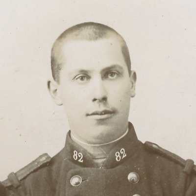 Grande Carte CDV Soldat Français - Infanterie - 82 régiment - 3ème République - Cabinet Cortrait - Photographie Uniforme Montargis
