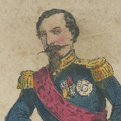 Jeu de loto - Loto des personnages célèbres France - Histoire de Franc - XIX - 9 Plaquettes de jeu - Gravures litho Rehaussé pochoir - Second Empire