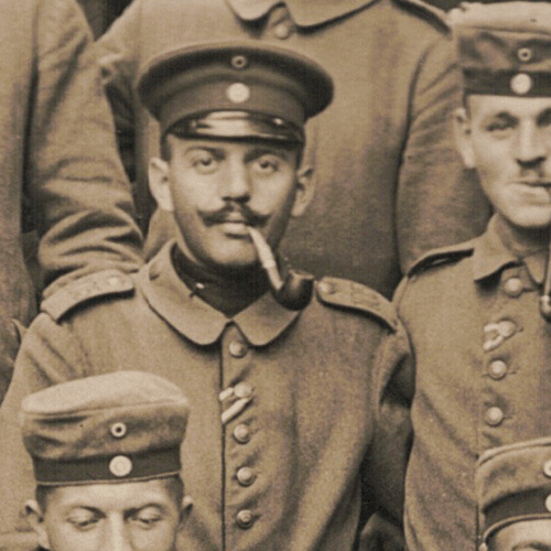 Photo Carte Postale Guerre 14/18 Soldat Alsacien Armée Allemande Classe 1914 -105 régiment Saxon - Prusse - Tranchée