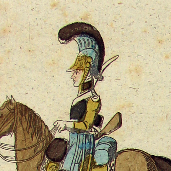 Petits soldats de papier - Feuille imagerie militaire - Ancienne gravure - Uniforme - Soldats allemands - Wurtemberg
