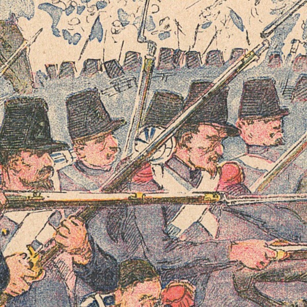 Petit Protège Cahier Scolaire Histoire de France - XIX illustration - Changarnier et le 2eme Leger au combat de Somah 1838