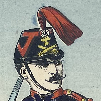 1 Gravure - Uniforme France - Armée 3em République - 1879 - Uniformes - Imagerie Epinal Pellerin - Imagerie Populaire - Artillerie à Cheval