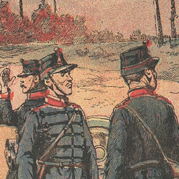 Petit Protège Cahier Scolaire Histoire de France - XIX illustration - Episodes Militaires - Illustration de JOB - Le Canon