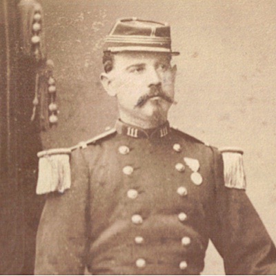 Carte CDV photo Soldat France Infanterie - 111éme Régiment - Uniforme - Tenue - Médaille - Officier - Capitaine - 3 République