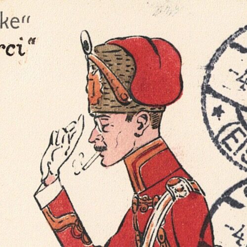 3 Anciennes Cartes Postale - Propagande 14/18 - Anti- Prussienne - Caricature - Guerriers - Soldats - Uniforme - Les Huns - 1912