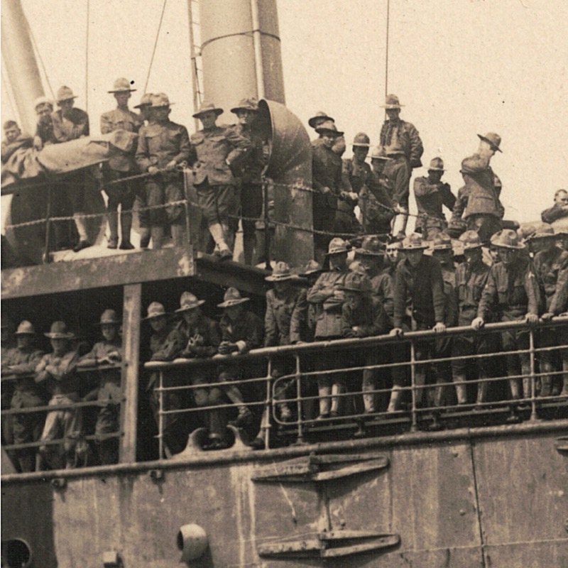 Ancienne Photographie service de presse époque - Défilé 1917 - Guerre 14/18 - Paris défilé des alliés - Arrivée de américains - Juillet 1917 - France - Russie - Angleterre - Amerique
