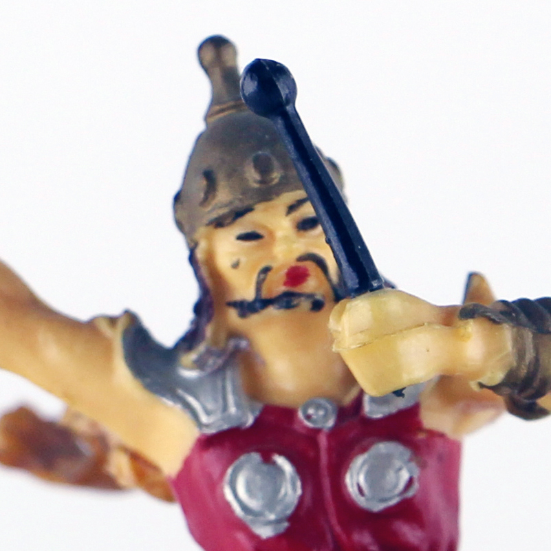 Figurine Elastolin Cavalier Hun Barbare Guerrier Lance Plastique