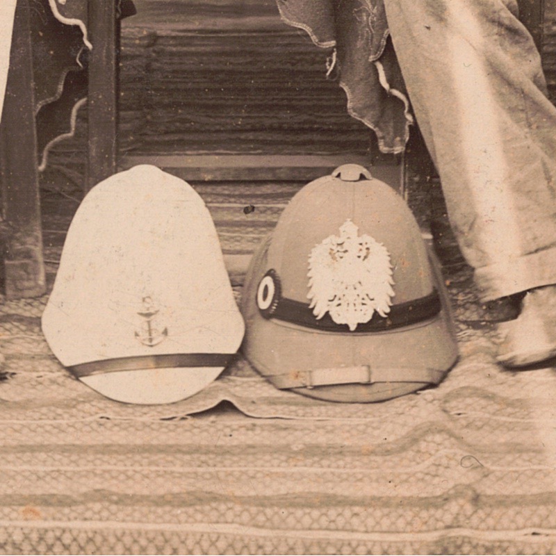 Grande CDV - Carte Cabinet - Infanterie de Marine - Troupe du Corps Expéditionnaire en Asie Allemand - Guerre 1900 - Tonkin - Chine Guerre de Boxers - Médaille