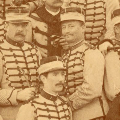 Photo de Garnison - Uniforme - 1er Régiment de Chasseur d'Afrique - Algerie - décorations - Armée Française - 3eme République