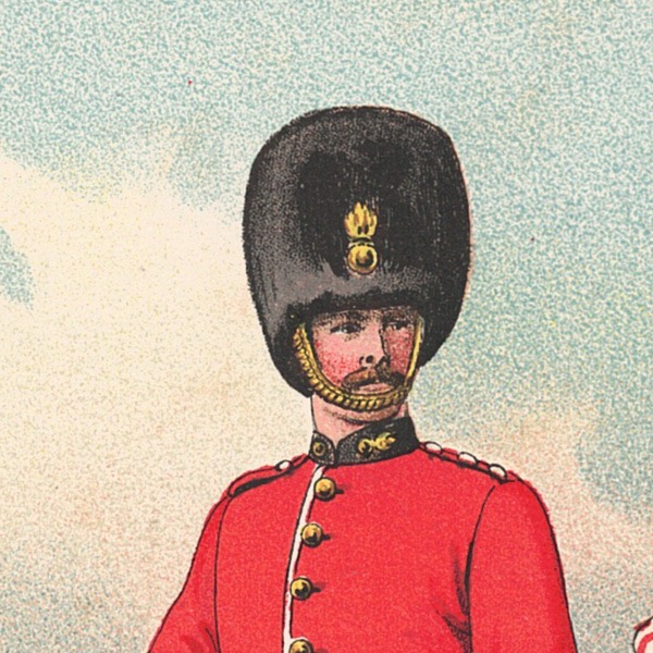 Gravure Chromolithographie XIX - Uniforme 1893 - Angleterre - Richard Simkin - Armée Anglaise - The Royal Inniskilling Fusiliers Régiment - 27th and 108th - Campagne Militaire