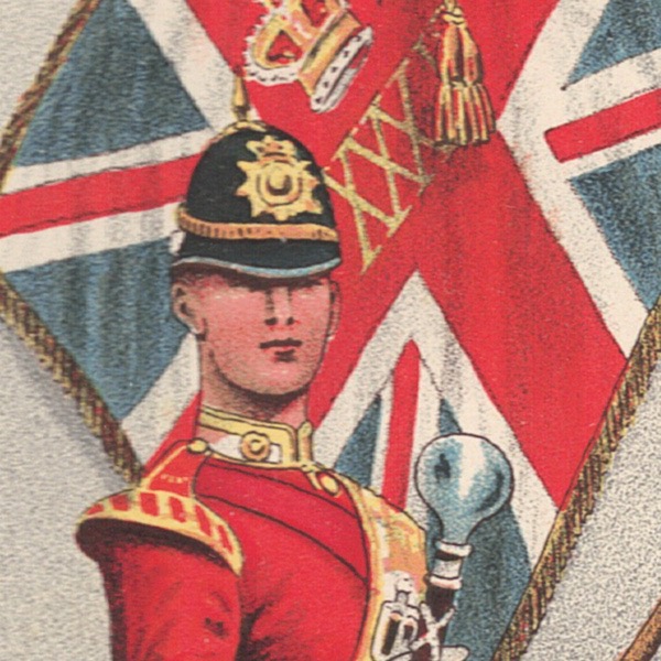 Gravure Chromolithographie XIX - Uniforme 1893 - Angleterre - Richard Simkin - Armée Anglaise - The Border Régiment - 34th and 55th - Campagne Militaire