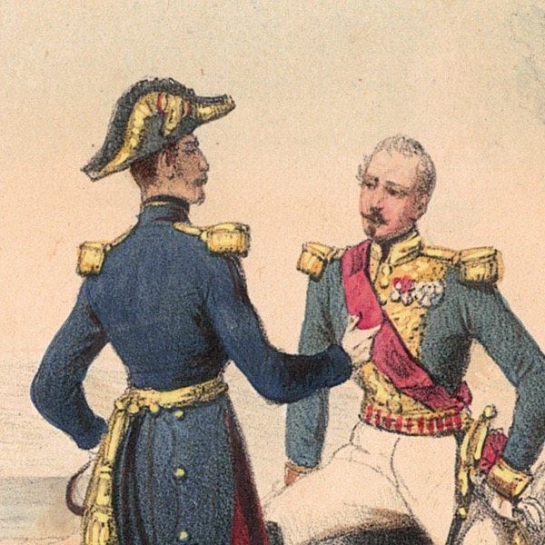 Gravure Lithographie XIX - Uniforme 1845 - France - Charpentier - Armée Française- Etat Major