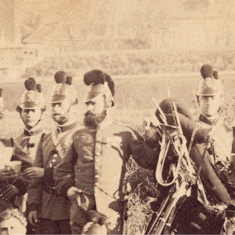 Photo de Garnison - Uniforme - Garnison - Infanterie - Bavaroise - Occupation - 1873 - Guerre 1870 / 1871 - Ardennes