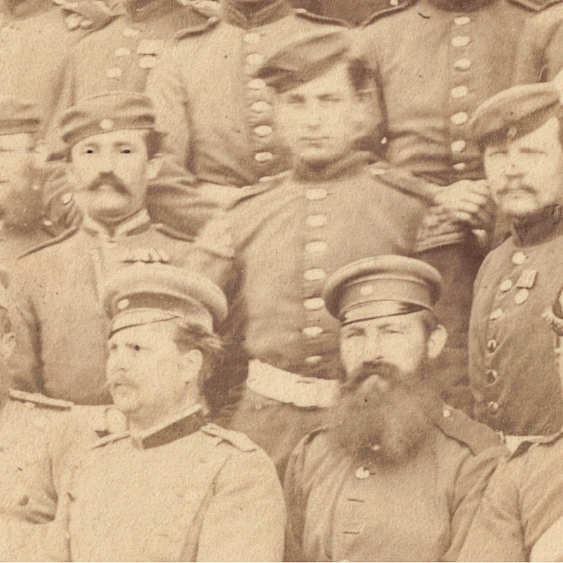 Photo de Garnison - Uniforme - Cavalerie Dragons - Prusse - Occupation - 1873 - Guerre 1870 / 1871 - Luneville