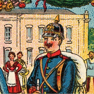 Carte Postale - Illustration - Armée Allemande - Réserviste - Uniforme Gruss von der Musterung - Guillaume II - 1905 / 1908 - Service Militaire - Heimat