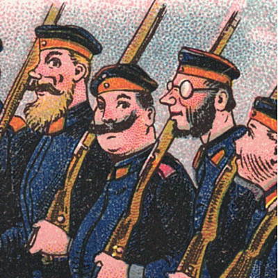 Carte Postale - Illustration - Armée Allemande - Réserviste - Uniforme - Die Reserve kommt - Guillaume II - 1905 - Service Militaire