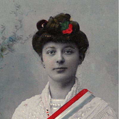 Grande CDV - Ancienne Photographie - Cantinière - France - Allemagne - 1908 - Colmar - Souvenir de Congé - Voyage - Joséphine Gaudel - Uniforme - 8 Régiment Infanterie